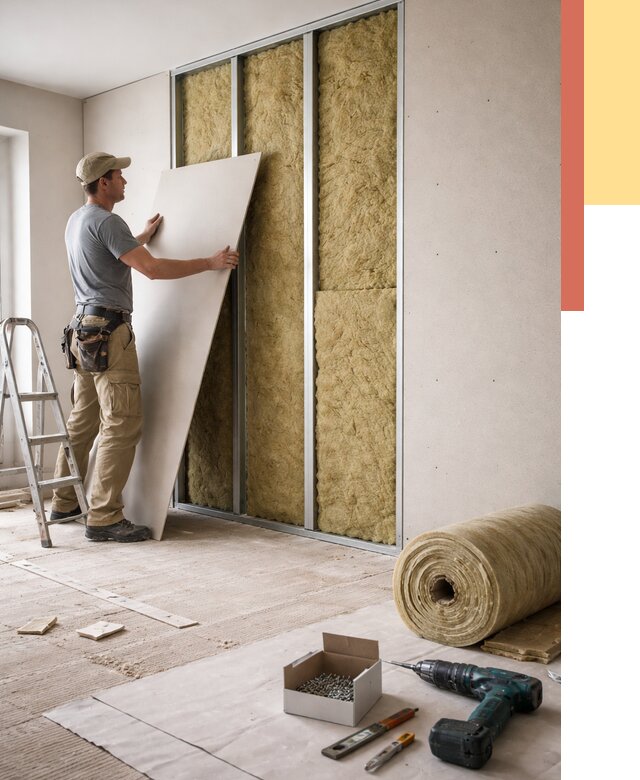 Перегородка из гипсокартона с шумоизоляцией в Черкесске от 3181 руб. | ОТДЕЛОЧНИК-Чрк