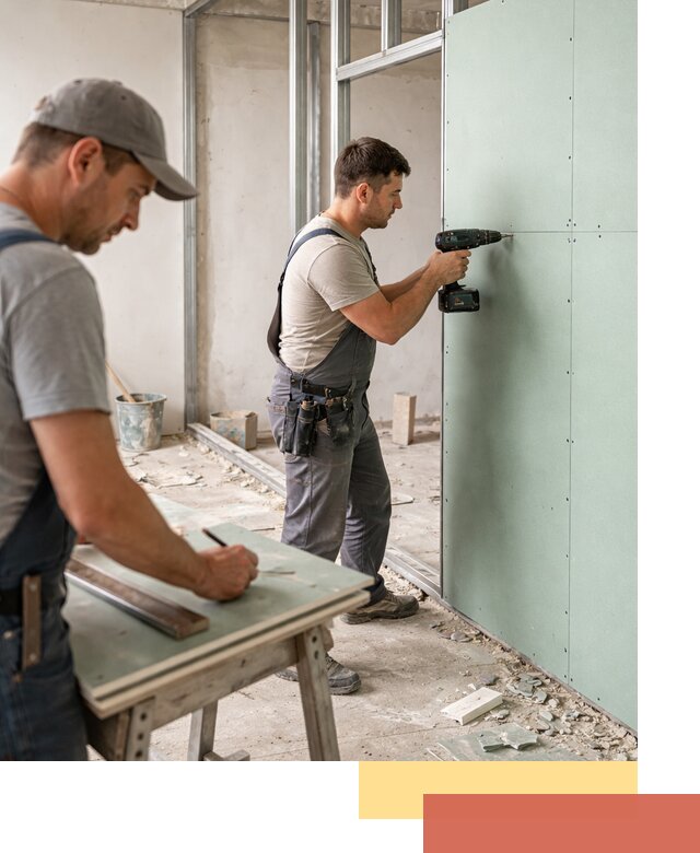 Перегородки из влагостойкого гипсокартона под ключ в Черкесске