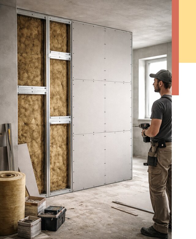 Усиленная перегородка под навеску в Черкесске от 13051 руб. — монтаж под ключ | ОТДЕЛОЧНИК-Чрк