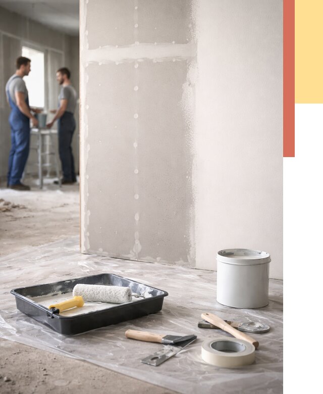 Покраска перегородок из гипсокартона в Черкесске от 4588 руб. под ключ | ОТДЕЛОЧНИК-Чрк