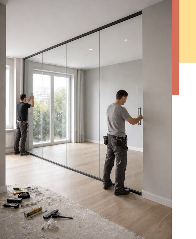 Изготовление стеклянных перегородок в Черкесске от 12592 руб. под ключ | ОТДЕЛОЧНИК-Чрк