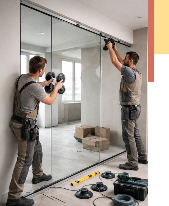 Монтаж стеклянных перегородок в Черкесске от 6627 руб. | ОТДЕЛОЧНИК-Чрк