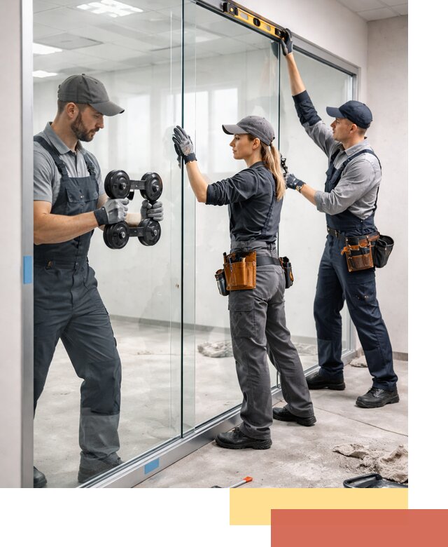 Профессиональный монтаж стеклянных перегородок в Черкесске