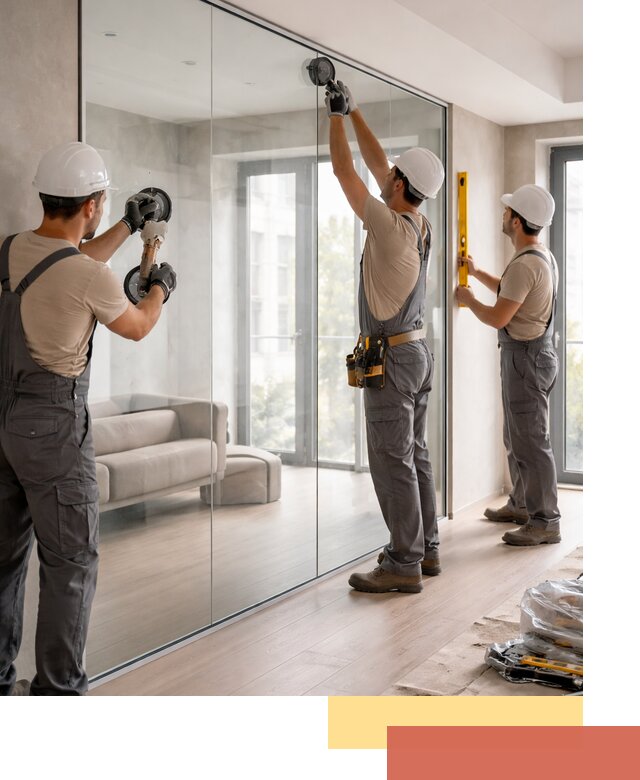 Перегородки из закаленного стекла в Черкесске для офисов и квартир