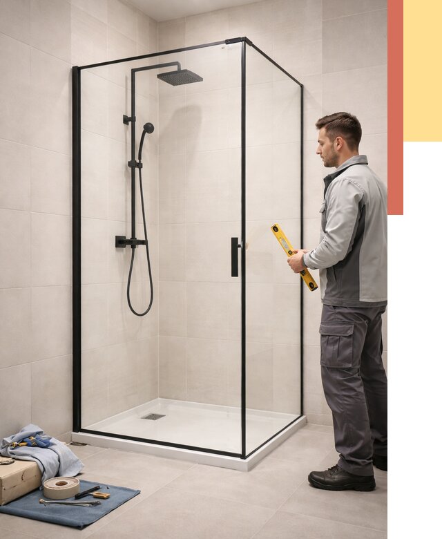 Стеклянные перегородки для душа в Черкесске от 12745 руб. | Монтаж под ключ — ОТДЕЛОЧНИК-Чрк