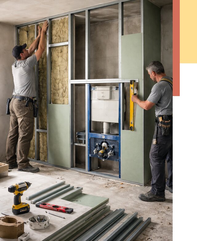 Установка сантехнических перегородок в Черкесске от 8667 руб. | ОТДЕЛОЧНИК-Чрк