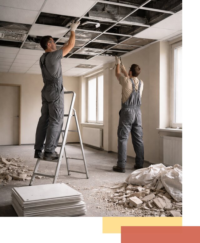 Демонтаж потолков Армстронг профессионально в Черкесске