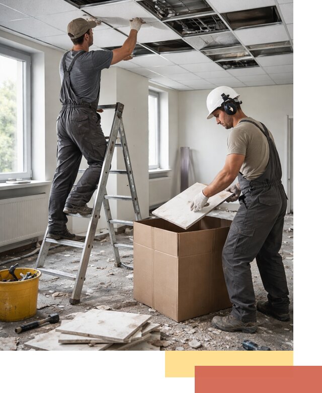 Демонтаж потолочной плитки в Черкесске быстро и аккуратно