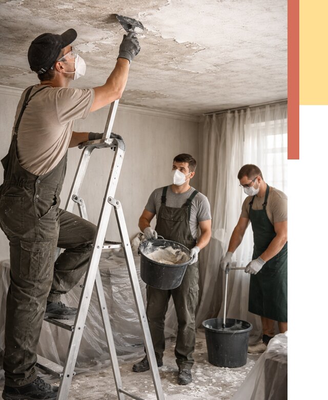 Удаление побелки с потолка в Черкесске от 2549 руб. быстро и недорого | ОТДЕЛОЧНИК-Чрк