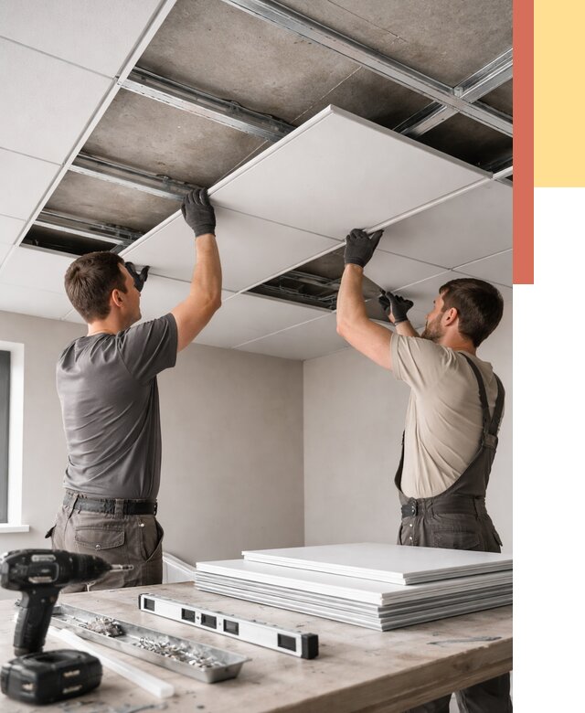 Монтаж кассетного потолка в Черкесске от 4588 руб/м2 — установка и сборка | ОТДЕЛОЧНИК-Чрк