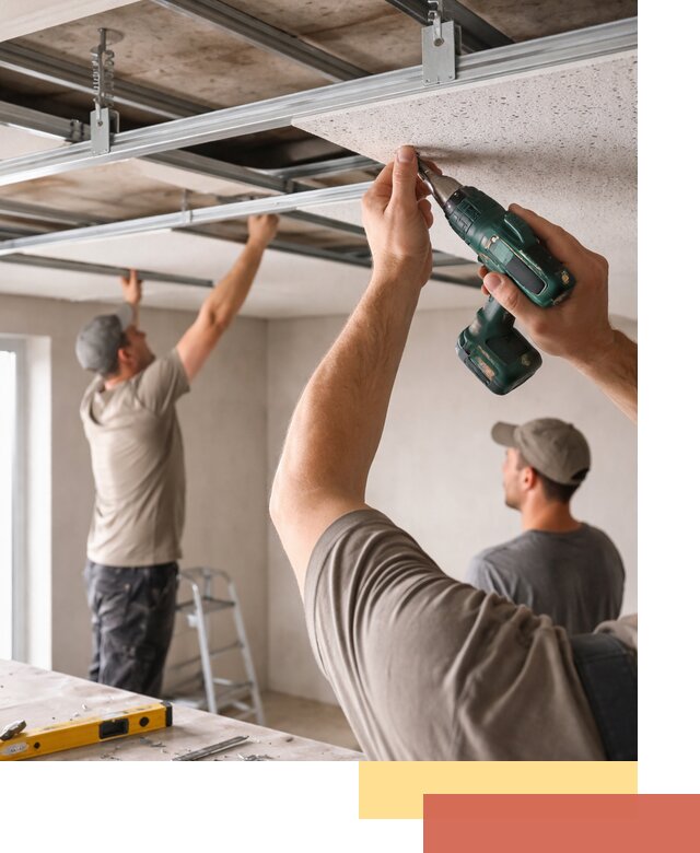 Монтаж акустического потолка в Черкесске под ключ