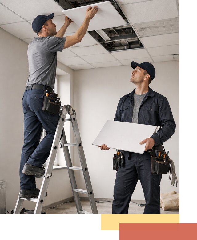 Обслуживание подвесного потолка в Черкесске — ремонт и чистка