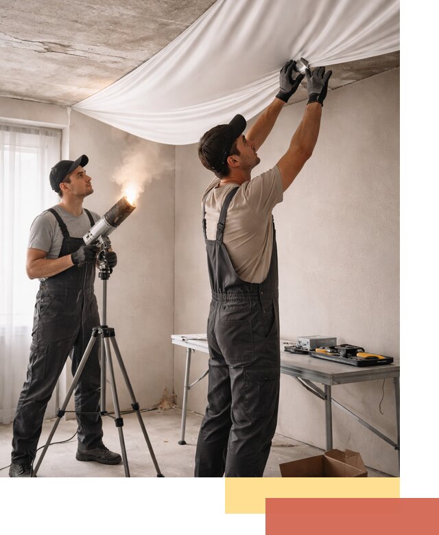 Установка натяжного потолка под ключ в Черкесске