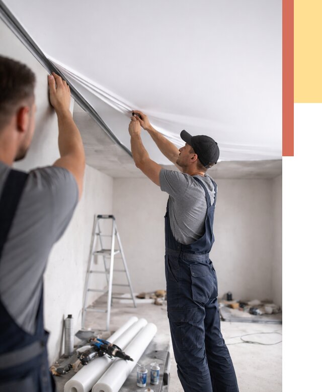 Монтаж матового натяжного потолка в Черкесске от 4588 руб./м² — быстро и недорого | ОТДЕЛОЧНИК-Чрк