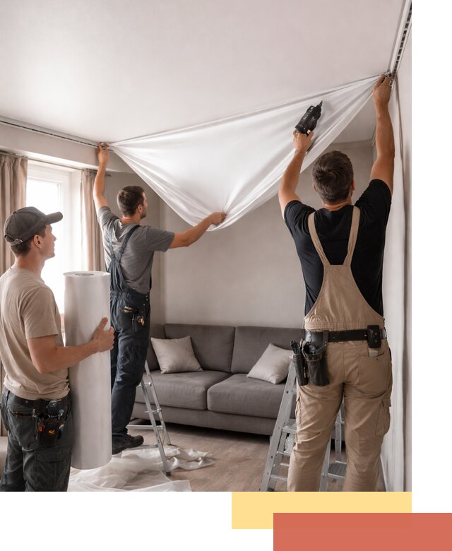 Монтаж сатинового натяжного потолка в Черкесске качественно и быстро