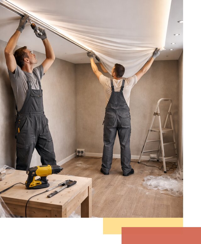 Монтаж натяжного потолка с подсветкой в Черкесске цена и сроки