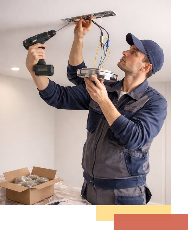 Установка люстры в натяжной потолок в Черкесске