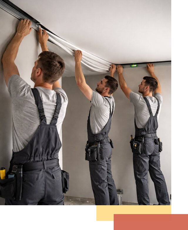 Теневые натяжные потолки в Черкесске: монтаж и отделка быстро и качественно