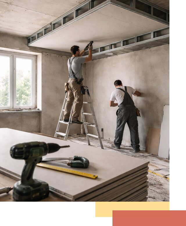 Двухуровневый потолок из гипсокартона в Черкесске