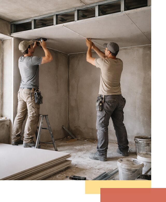 Короб из гипсокартона на потолке под ключ в Черкесске