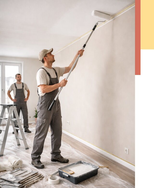 Покраска потолка из гипсокартона в Черкесске от 4588 руб./м2 — услуги под ключ | ОТДЕЛОЧНИК-Чрк