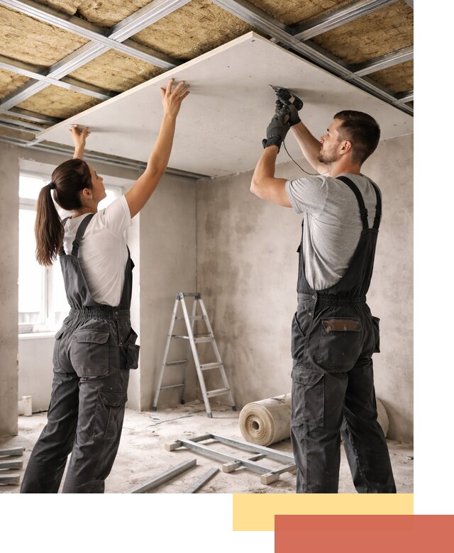 Звукоизоляция потолка из ГКЛ в Черкесске профессионально и надежно