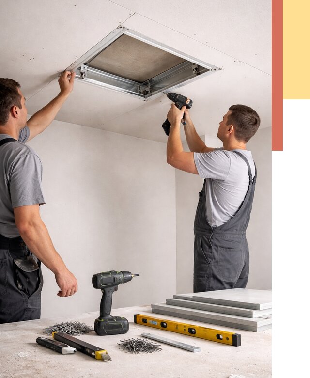 Установка люка в потолок ГКЛ в Черкесске от 2549 руб. под ключ | ОТДЕЛОЧНИК-Чрк