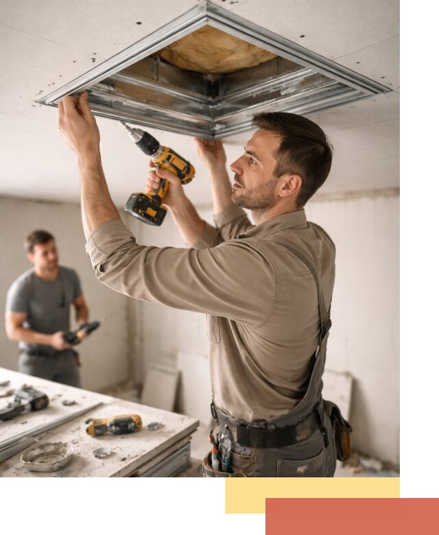 Монтаж люка в потолок из ГКЛ в Черкесске