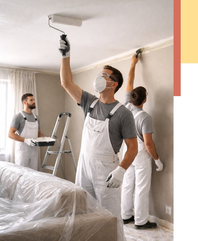 Покраска потолка водоэмельсионной краской в Черкесске от 2243 руб/м² — услуги под ключ | ОТДЕЛОЧНИК-Чрк