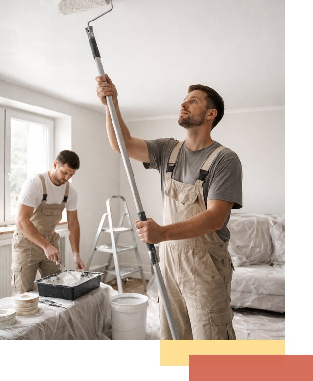 Покраска потолка водоэмульсионной краской в Черкесске