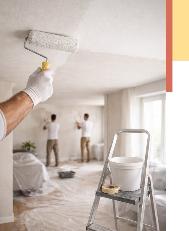 Покраска потолка акриловой краской в Черкесске от 2549 руб. | ОТДЕЛОЧНИК-Чрк