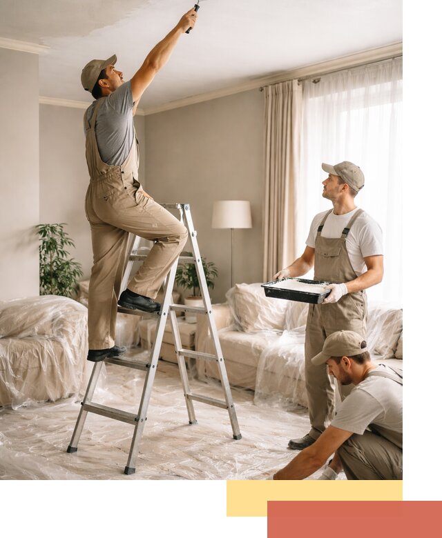 Покраска потолков акриловой краской в Черкесске качественно и быстро