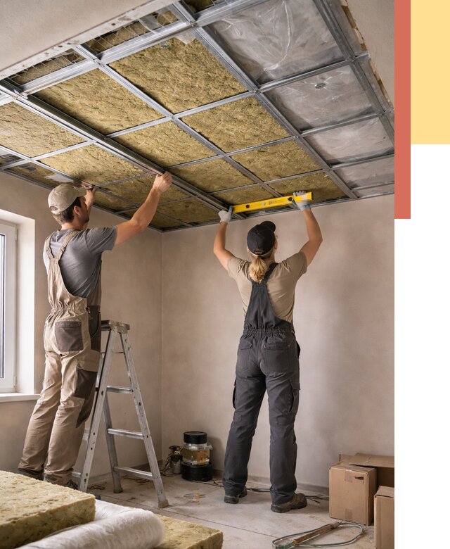 Шумоизоляция потолка в Черкесске от 1275 руб. под ключ — услуги ОТДЕЛОЧНИК-Чрк